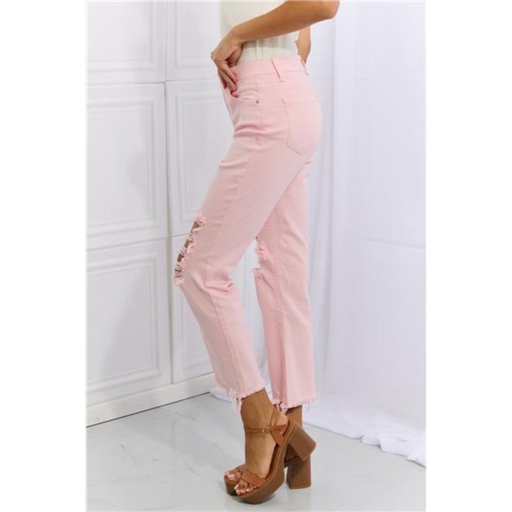 Miley Distressed Ankle Flare Jeans Risen - Picture 3 of 10
